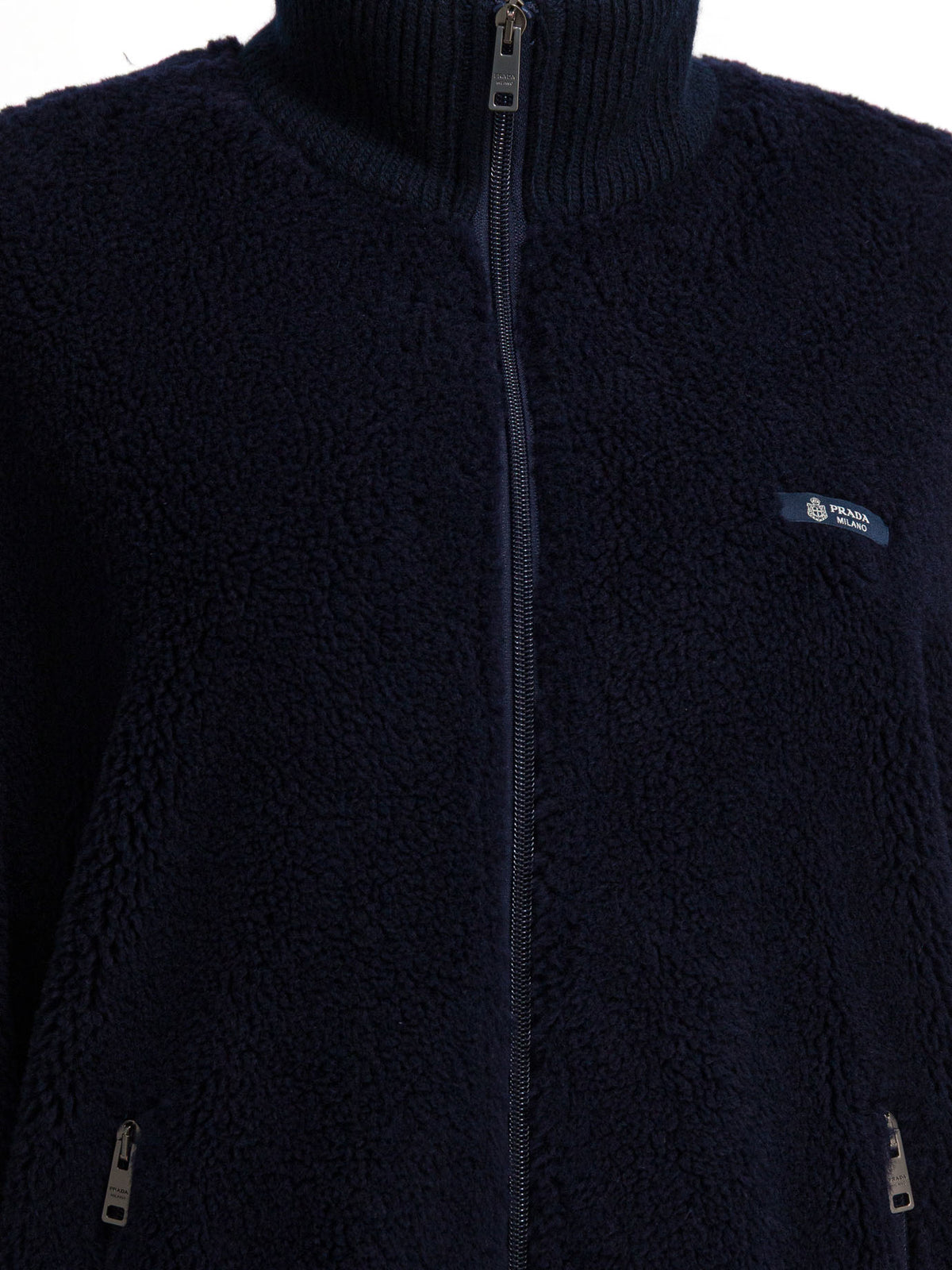 Prada Wool-blend fleece jacket - Blue