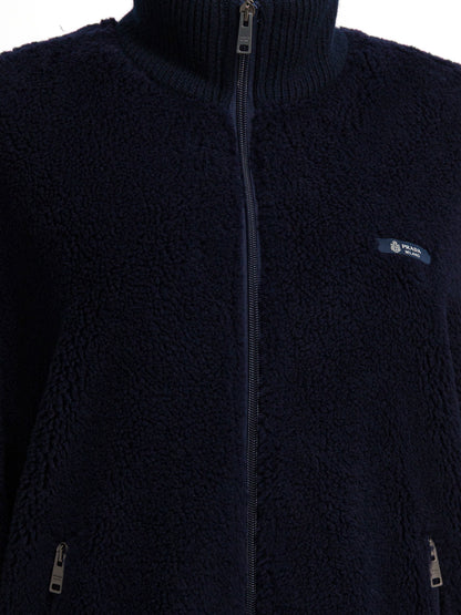 Prada Wool-blend fleece jacket - Blue