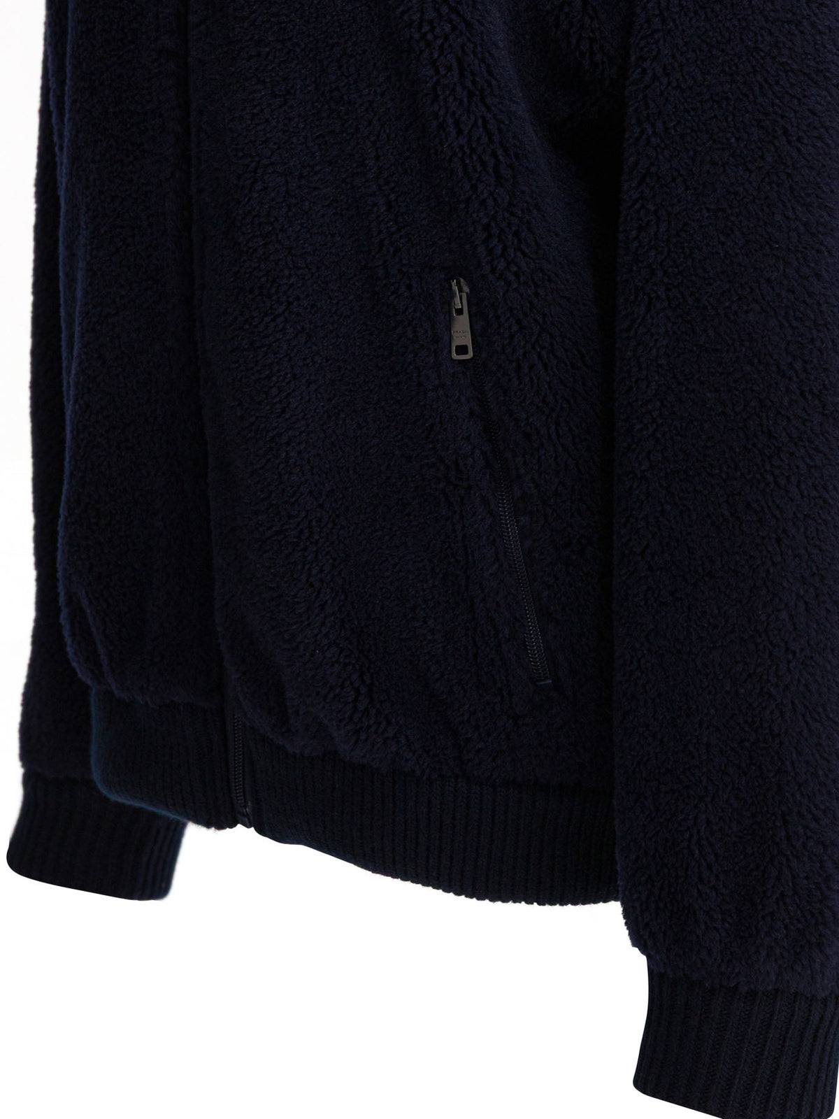 Prada Wool-blend fleece jacket - Blue