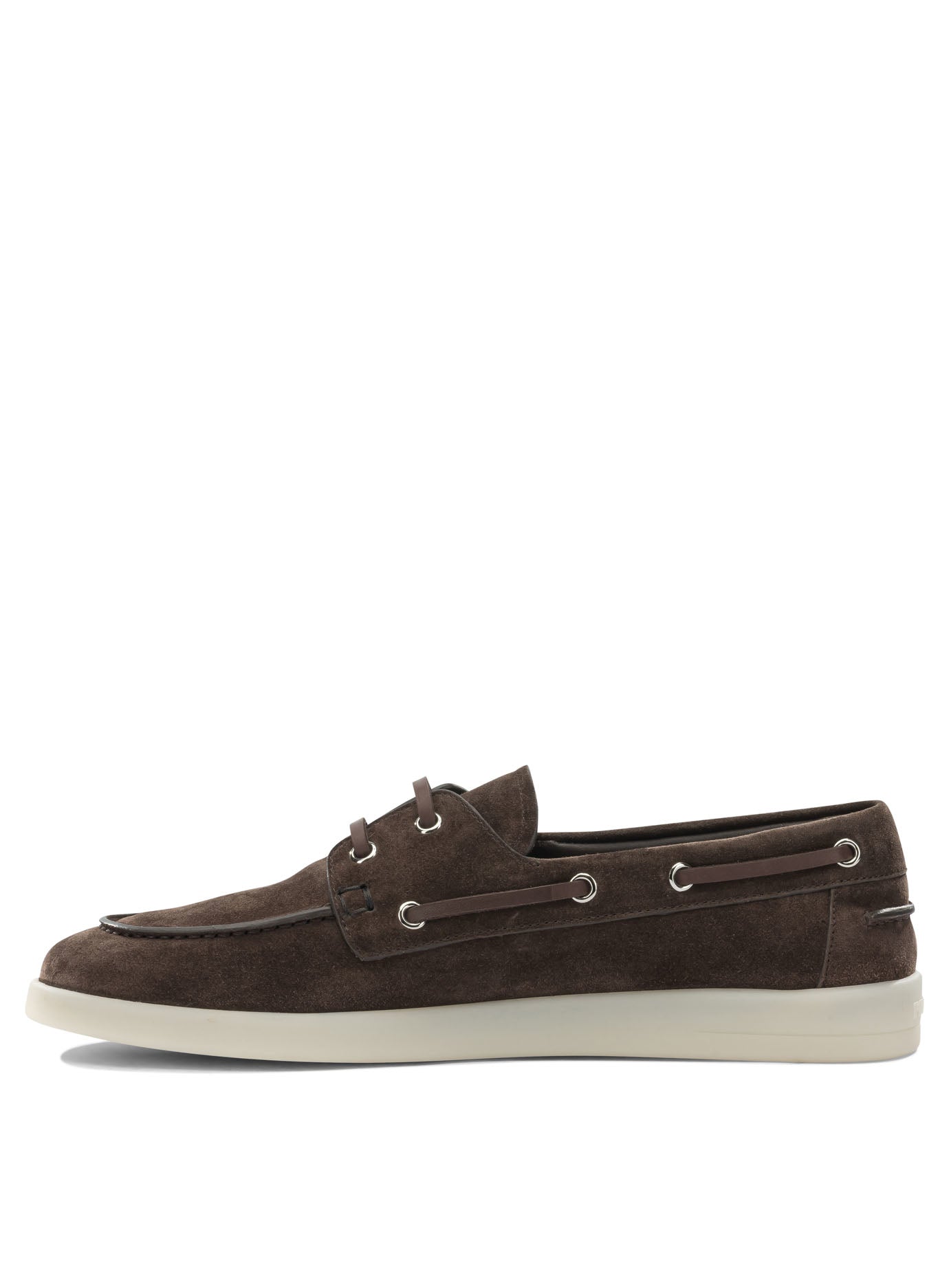 Prada Suede lace-up loafers - Brown
