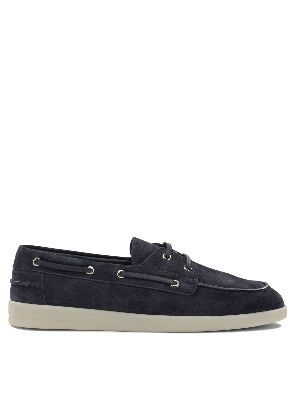 Prada Suede lace-up loafers - Blue
