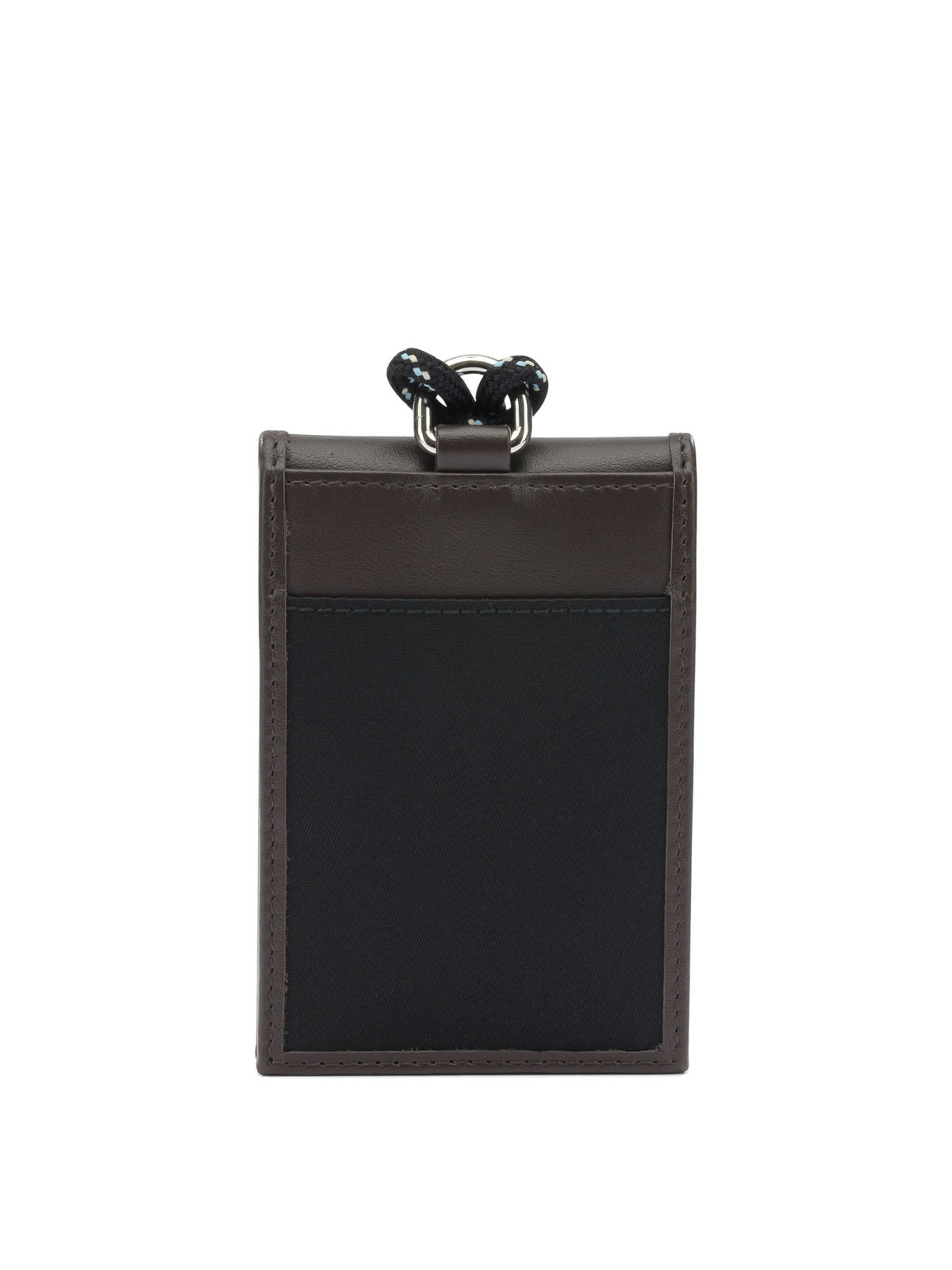 Prada "Prada Speedrock" card case in Re-Nylon and leather with shoulder strap - Black