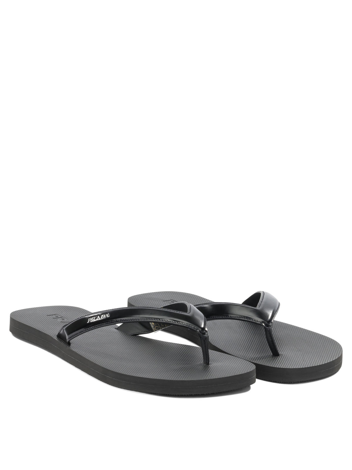 Prada Low leather sandals - Black