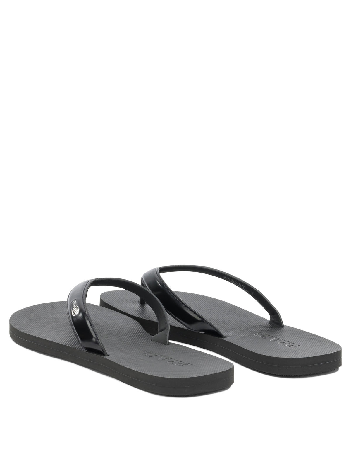 Prada Low leather sandals - Black