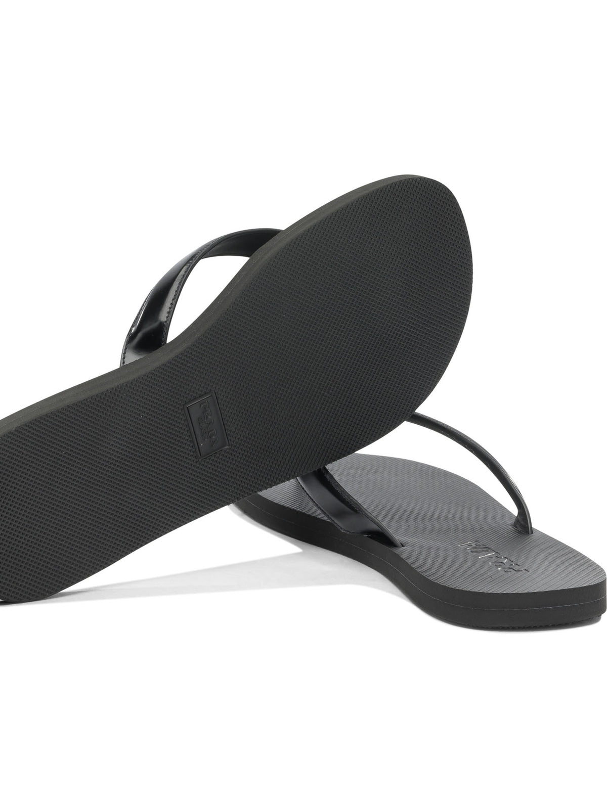 Prada Low leather sandals - Black