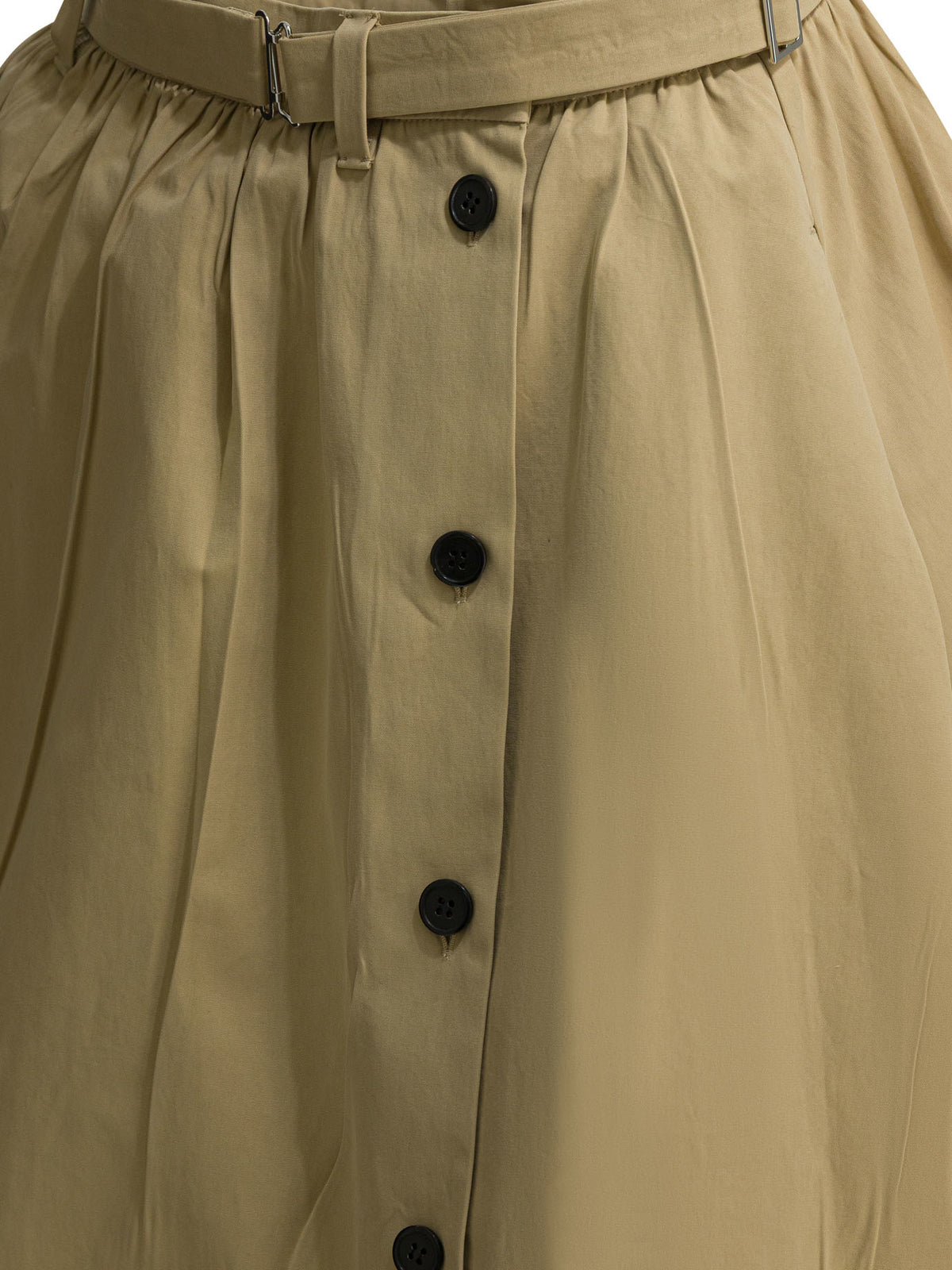 Prada Midi skirt with side buttons - Beige
