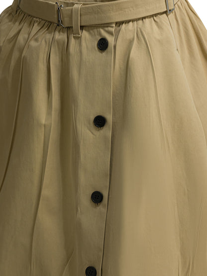 Prada Midi skirt with side buttons - Beige