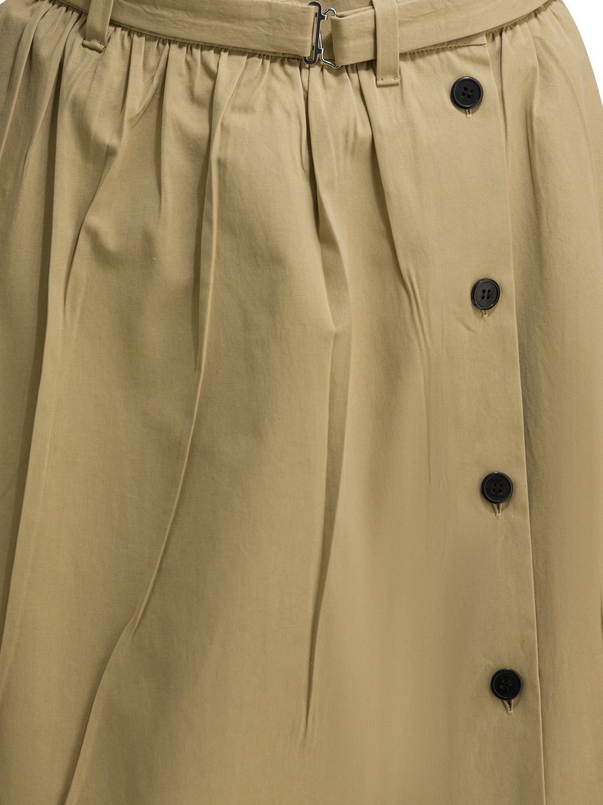 Prada Midi skirt with side buttons - Beige