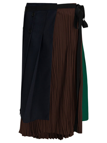 Prada "Patchwork" midi skirt - Blue