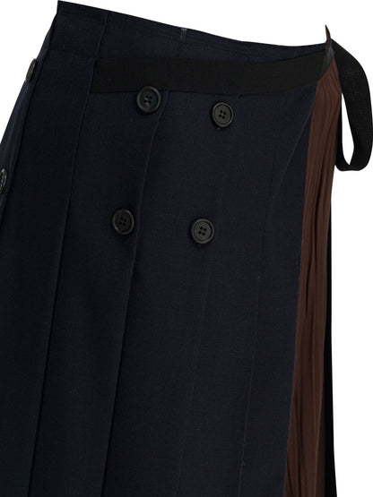 Prada "Patchwork" midi skirt - Blue
