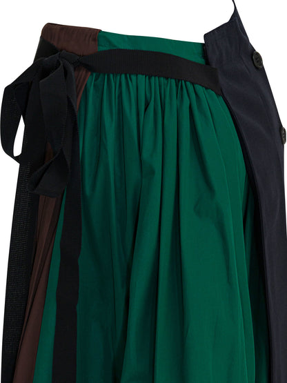 Prada "Patchwork" midi skirt - Blue