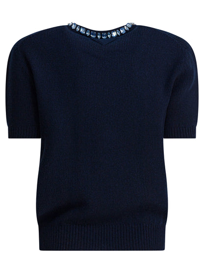 Prada Wool and cashmere crewneck sweater - Blue