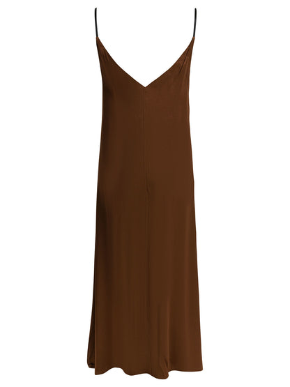 Prada Long V-neck dress - Brown