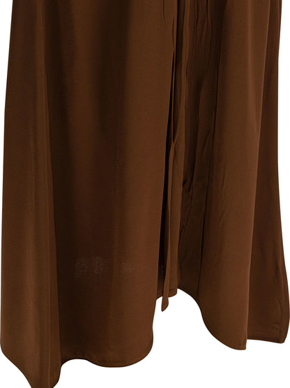 Prada Long V-neck dress - Brown