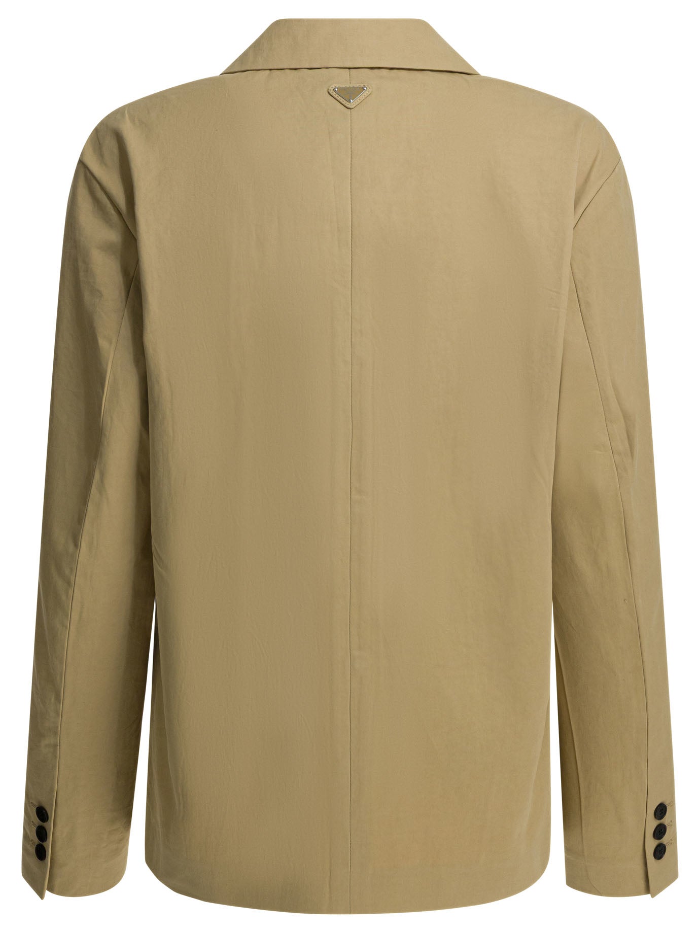 Prada Single-breasted cotton blazer - Beige