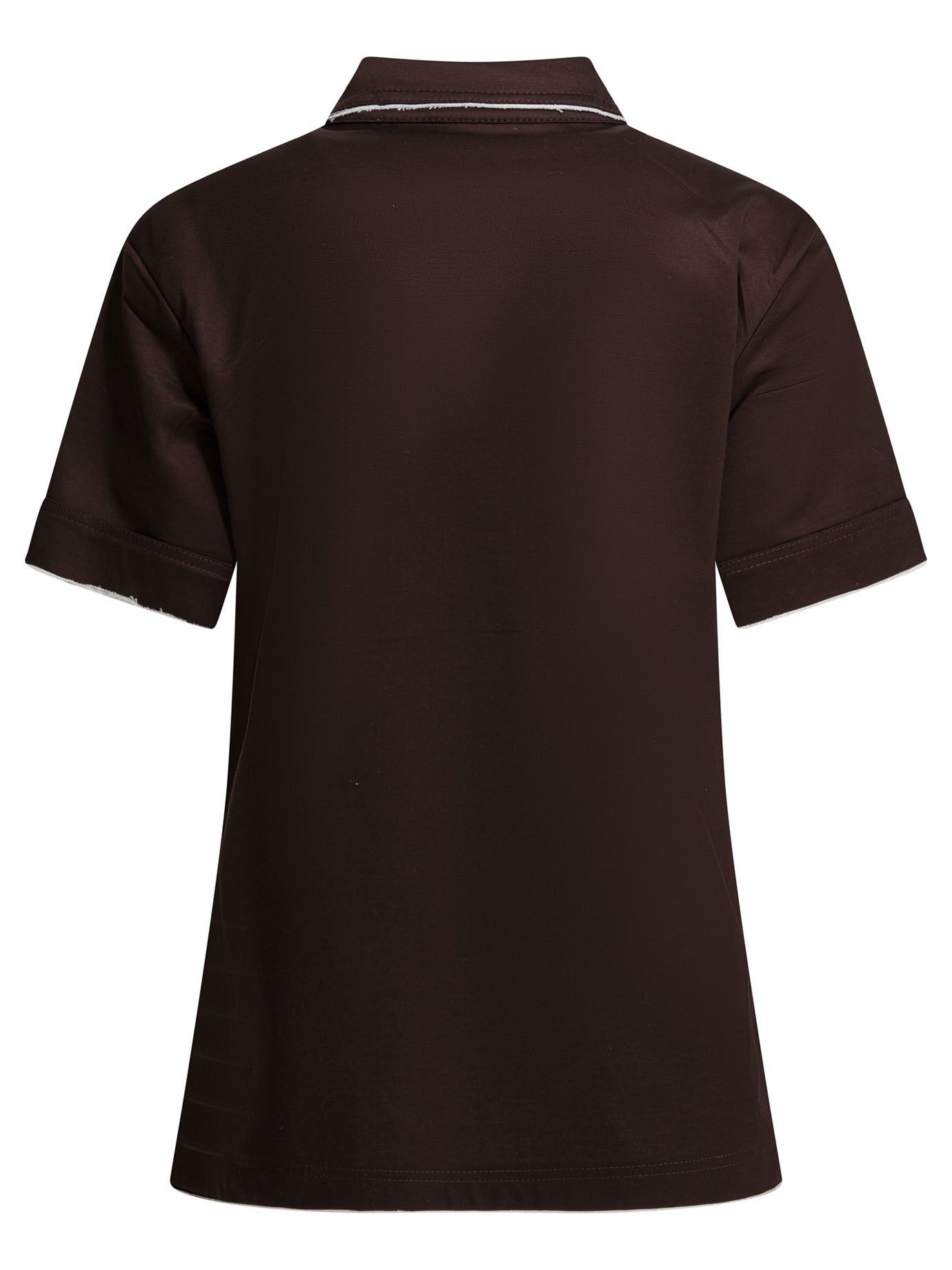 Prada Lisle thread polo shirt - Brown