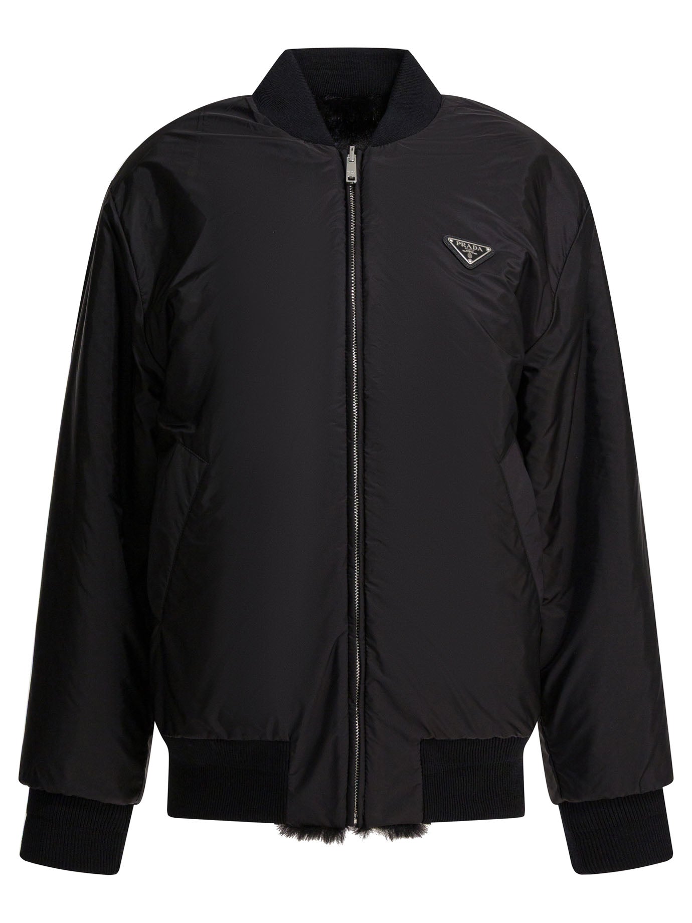 Prada Re-Nylon Reversible Bomber Jacket - Black