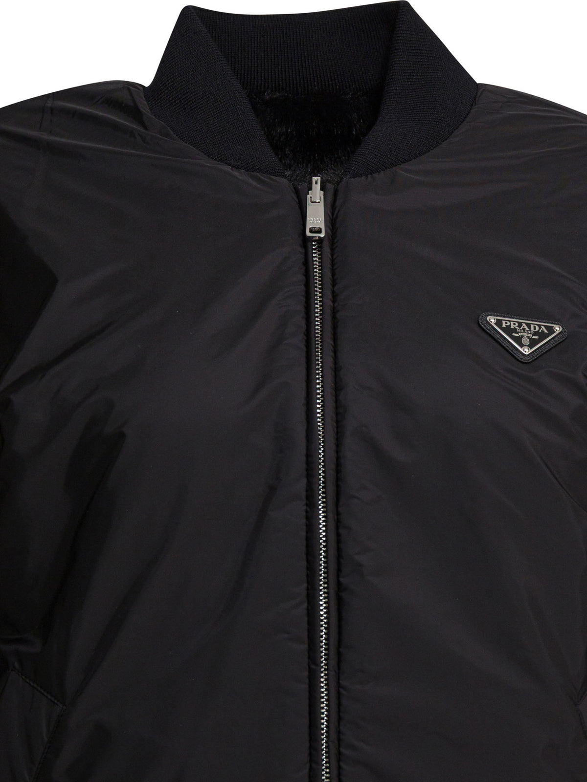 Prada Re-Nylon Reversible Bomber Jacket - Black