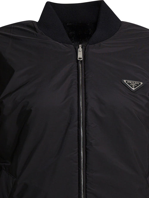 Prada Re-Nylon Reversible Bomber Jacket - Black