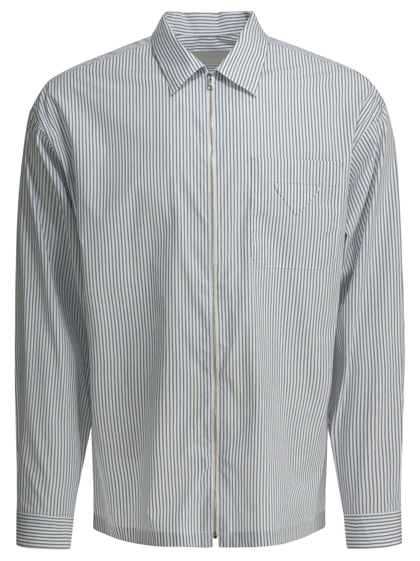 Prada Striped shirt with zipper - Blue