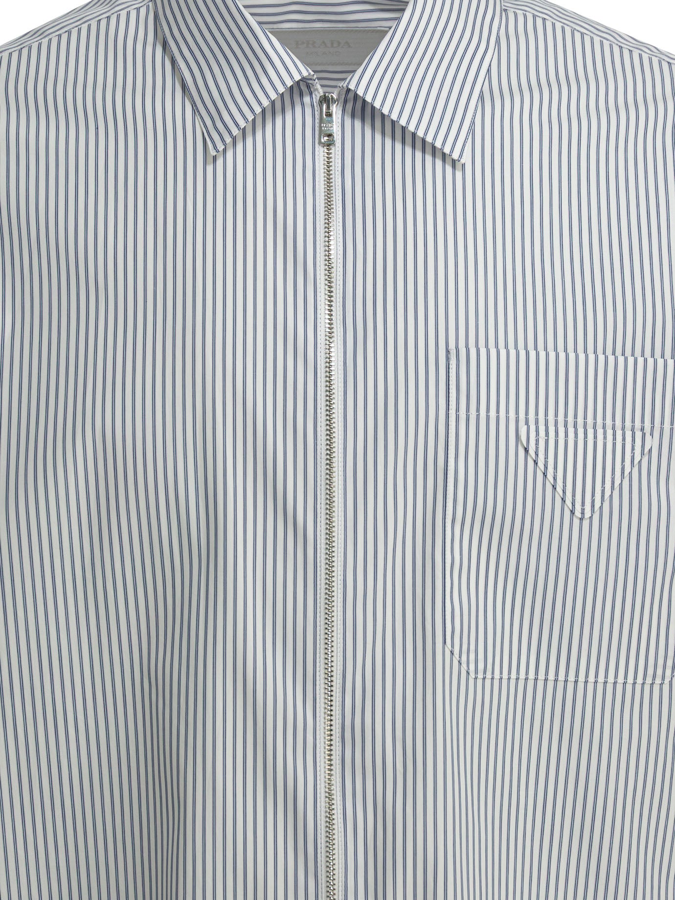 Prada Striped shirt with zipper - Blue