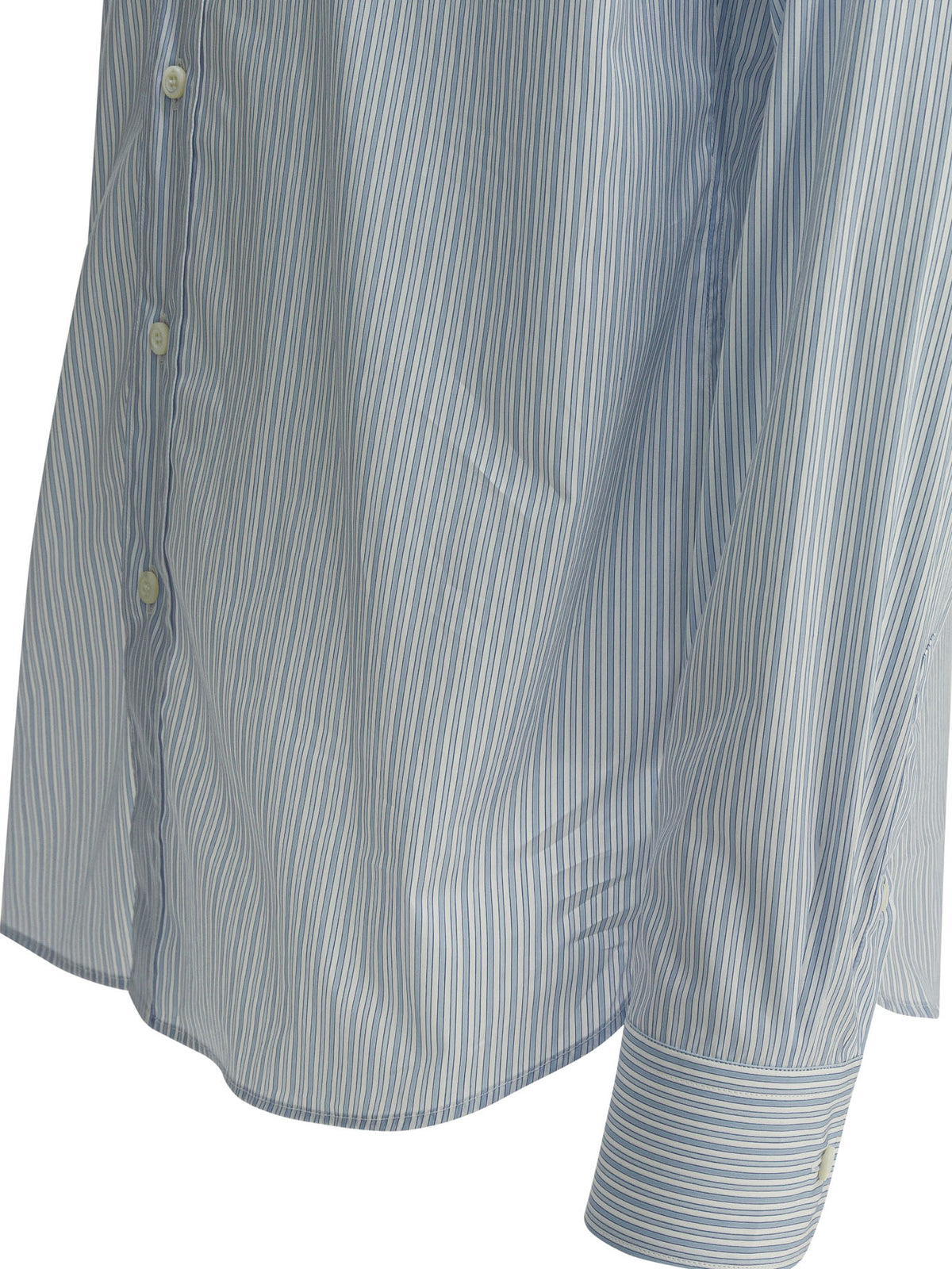 Prada Cotton shirt with logo - Light Blue