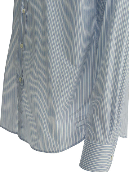 Prada Cotton shirt with logo - Light Blue
