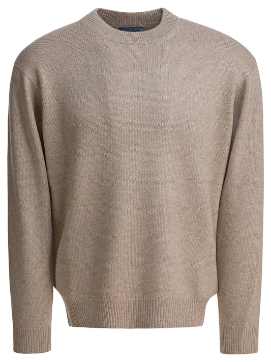 Prada Re-Cashmere crewneck Sweater - Beige