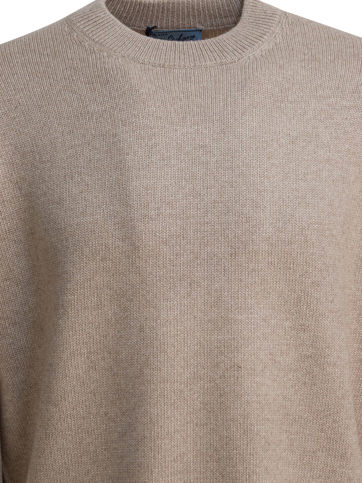 Prada Re-Cashmere crewneck Sweater - Beige