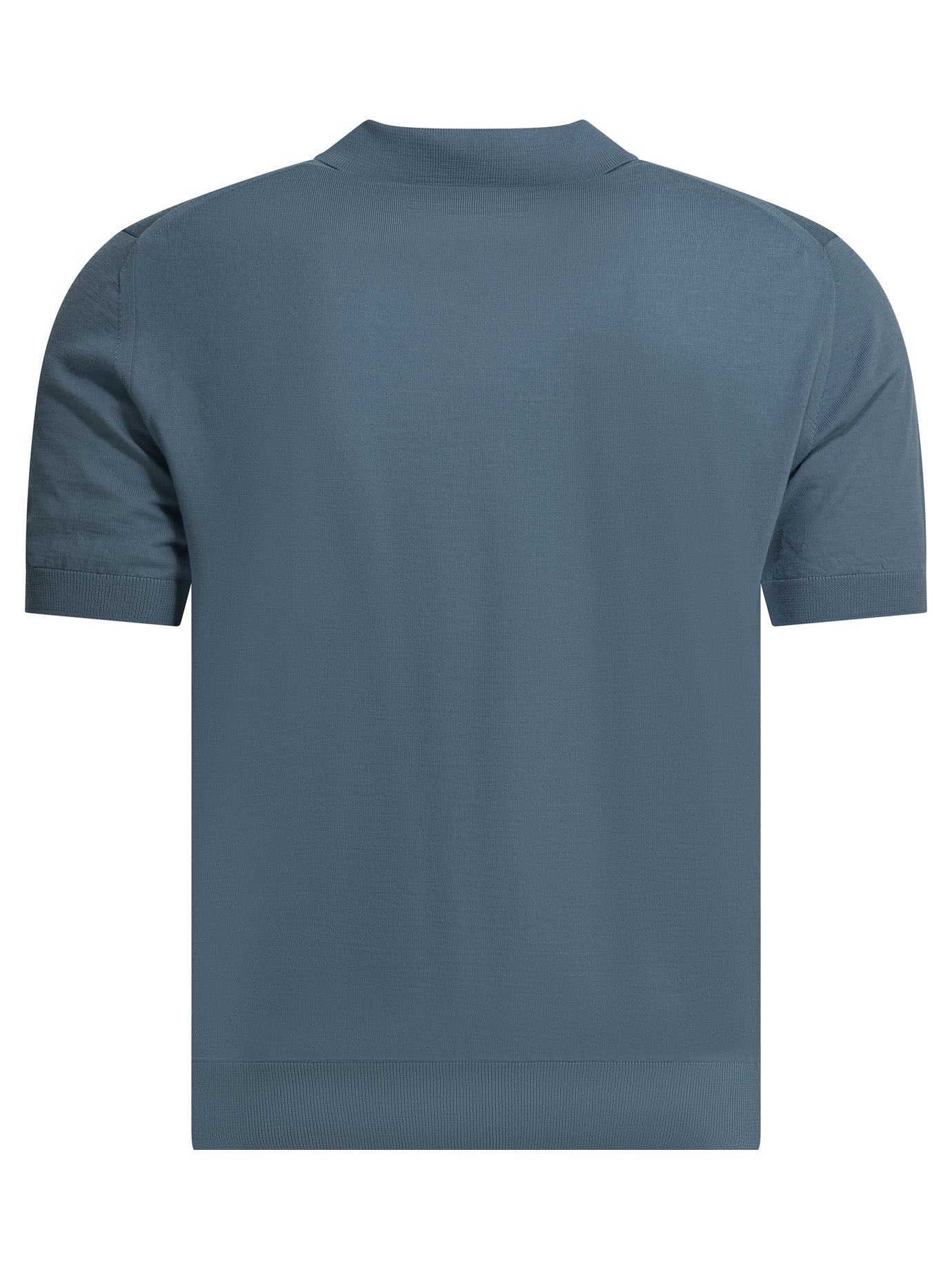 Prada Virgin wool polo shirt with logo - Blue