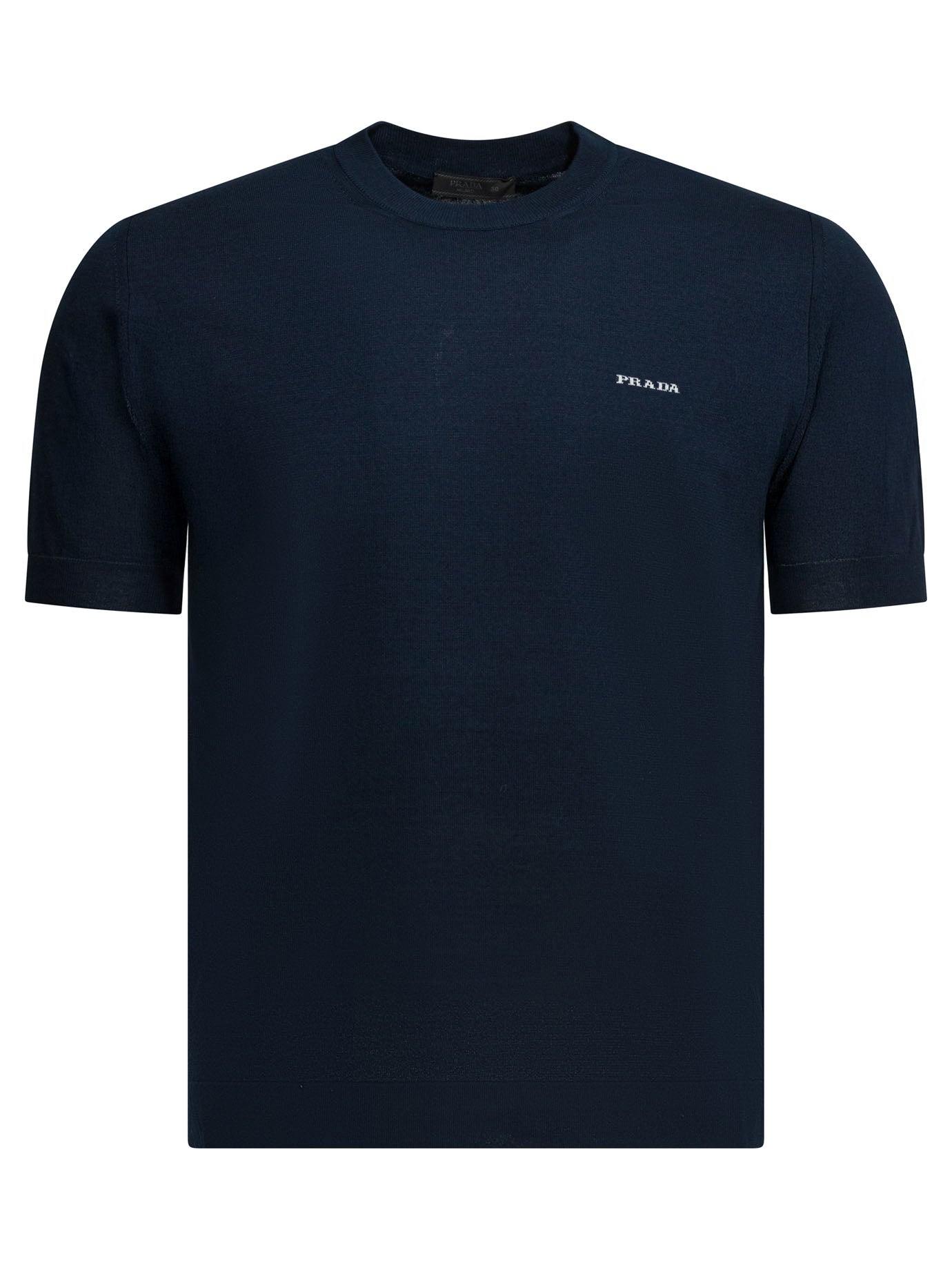 Prada Crew-neck sweater with logo - Blue