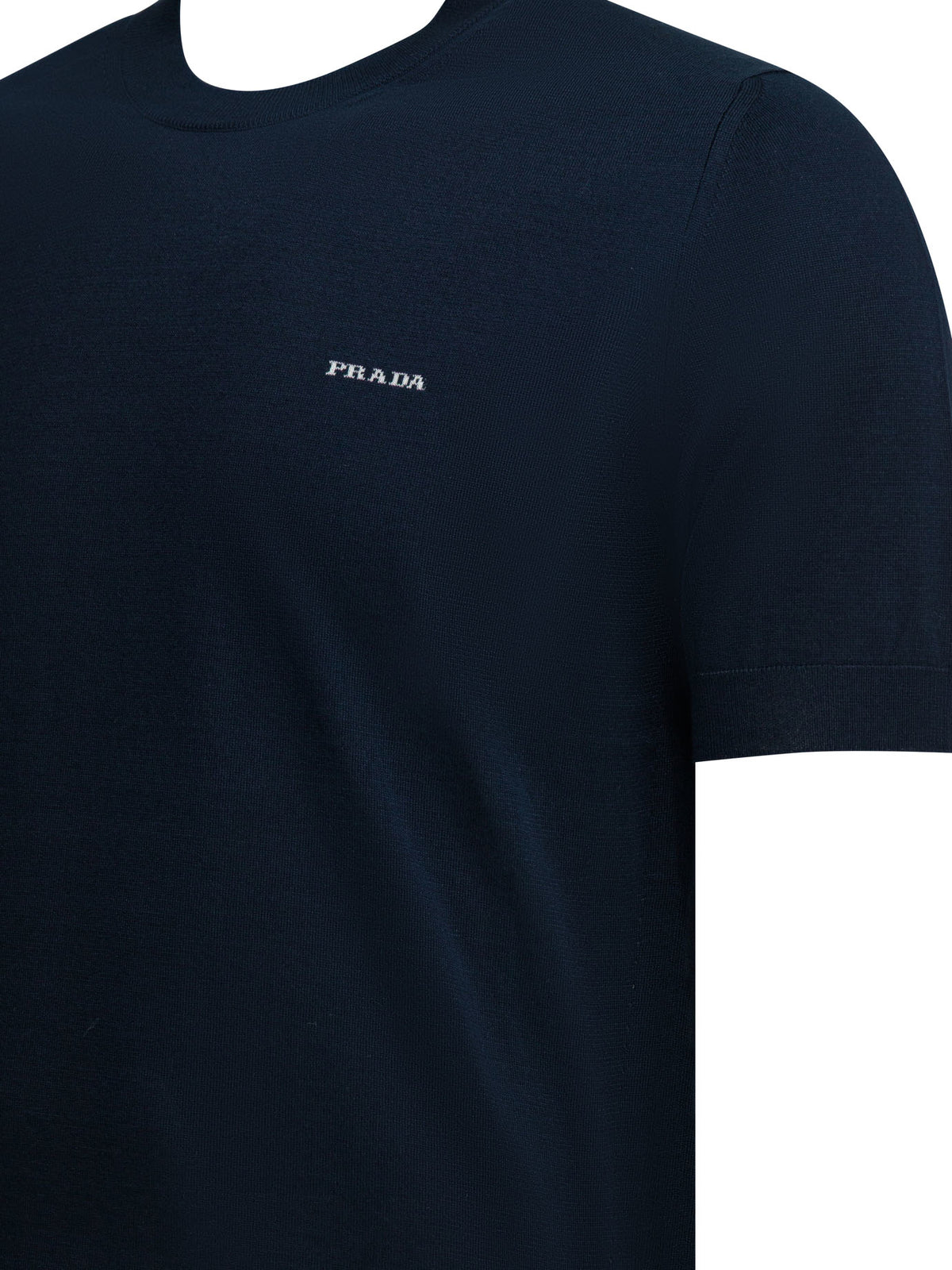 Prada Crew-neck sweater with logo - Blue