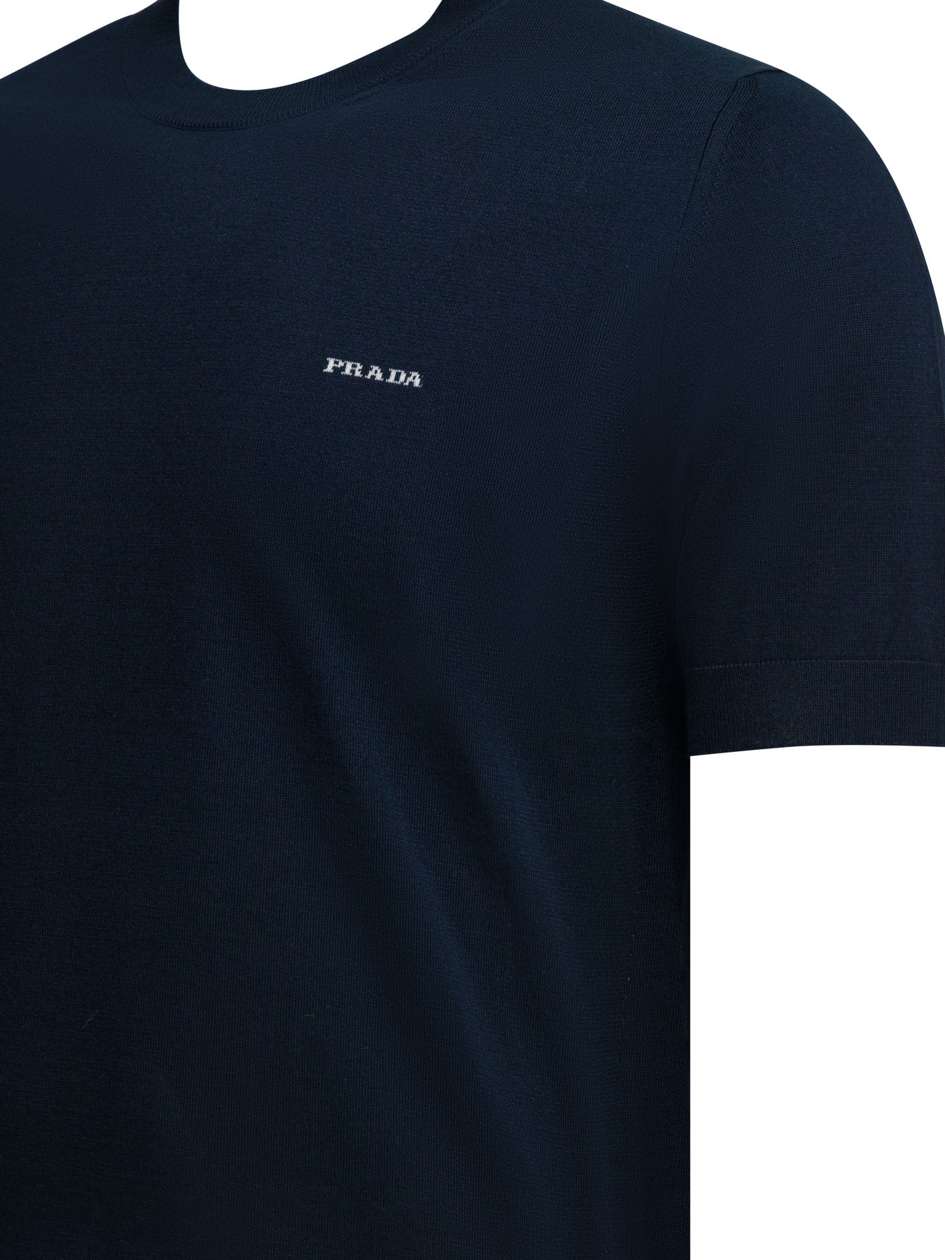 Prada Crew-neck sweater with logo - Blue