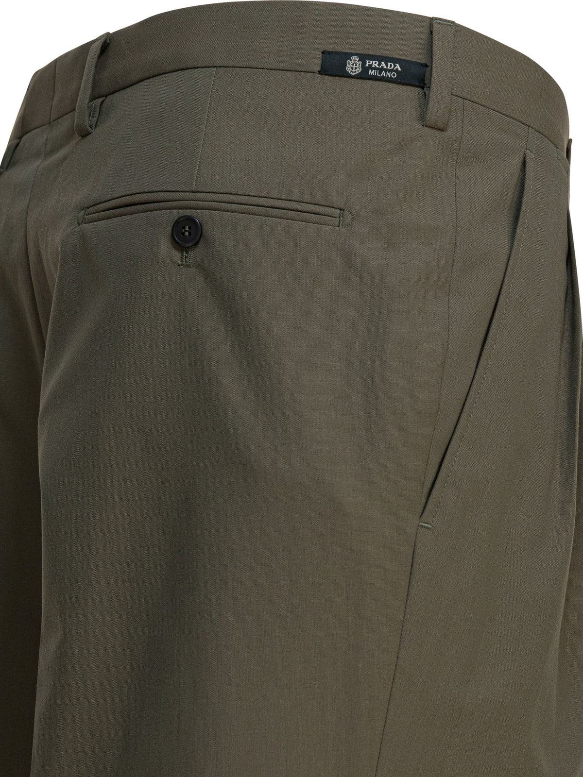 Prada Wool wide-leg pants - Green