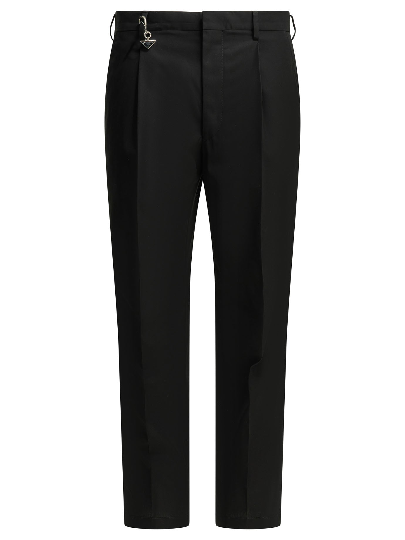 Prada Tailored pants with logo - Black