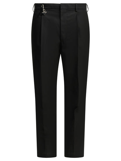 Prada Tailored pants with logo - Black