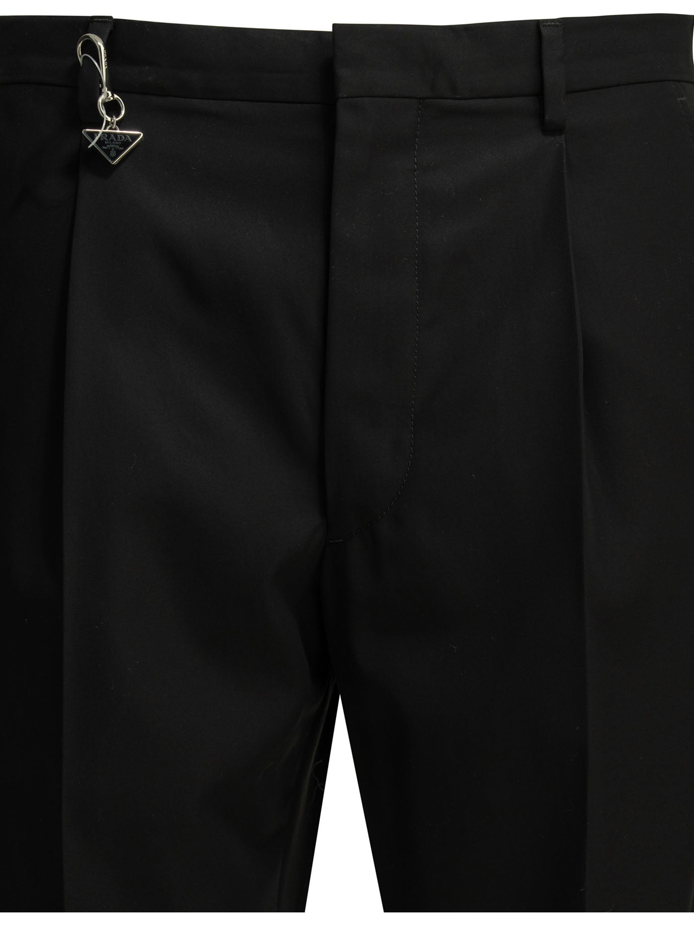 Prada Tailored pants with logo - Black