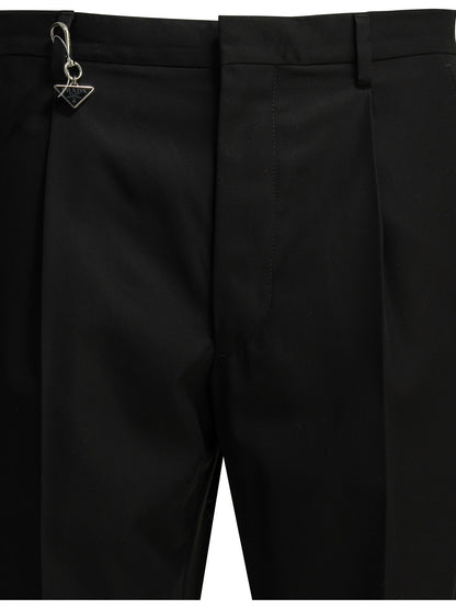 Prada Tailored pants with logo - Black