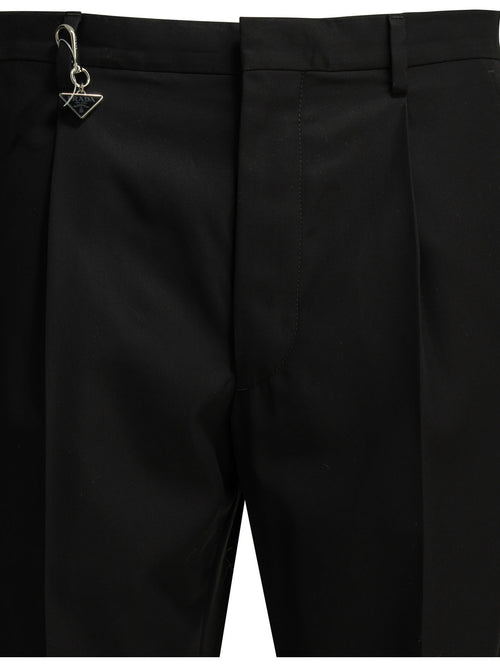 Prada Tailored pants with logo - Black