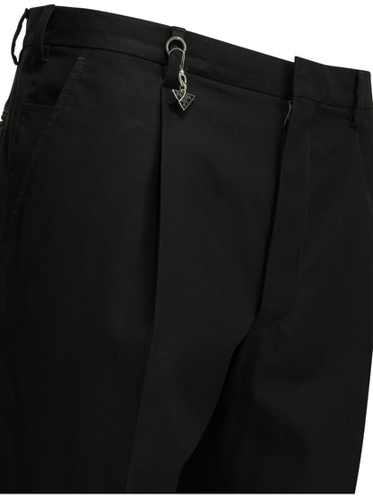 Prada Tailored pants with logo - Black