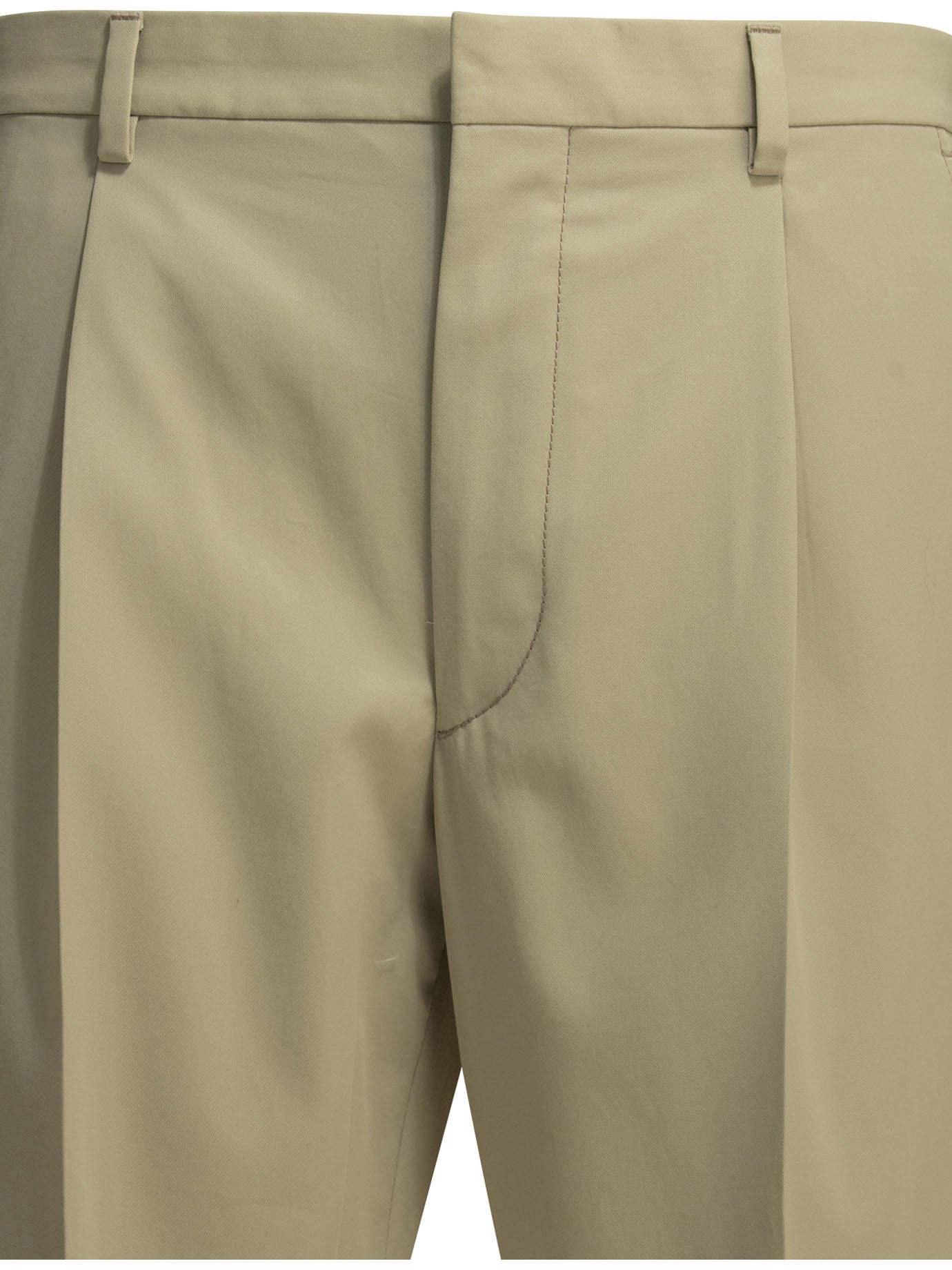Prada Tailored pants with logo - Beige