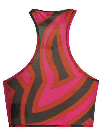 Pucci "Marmo" Crop top - Pink