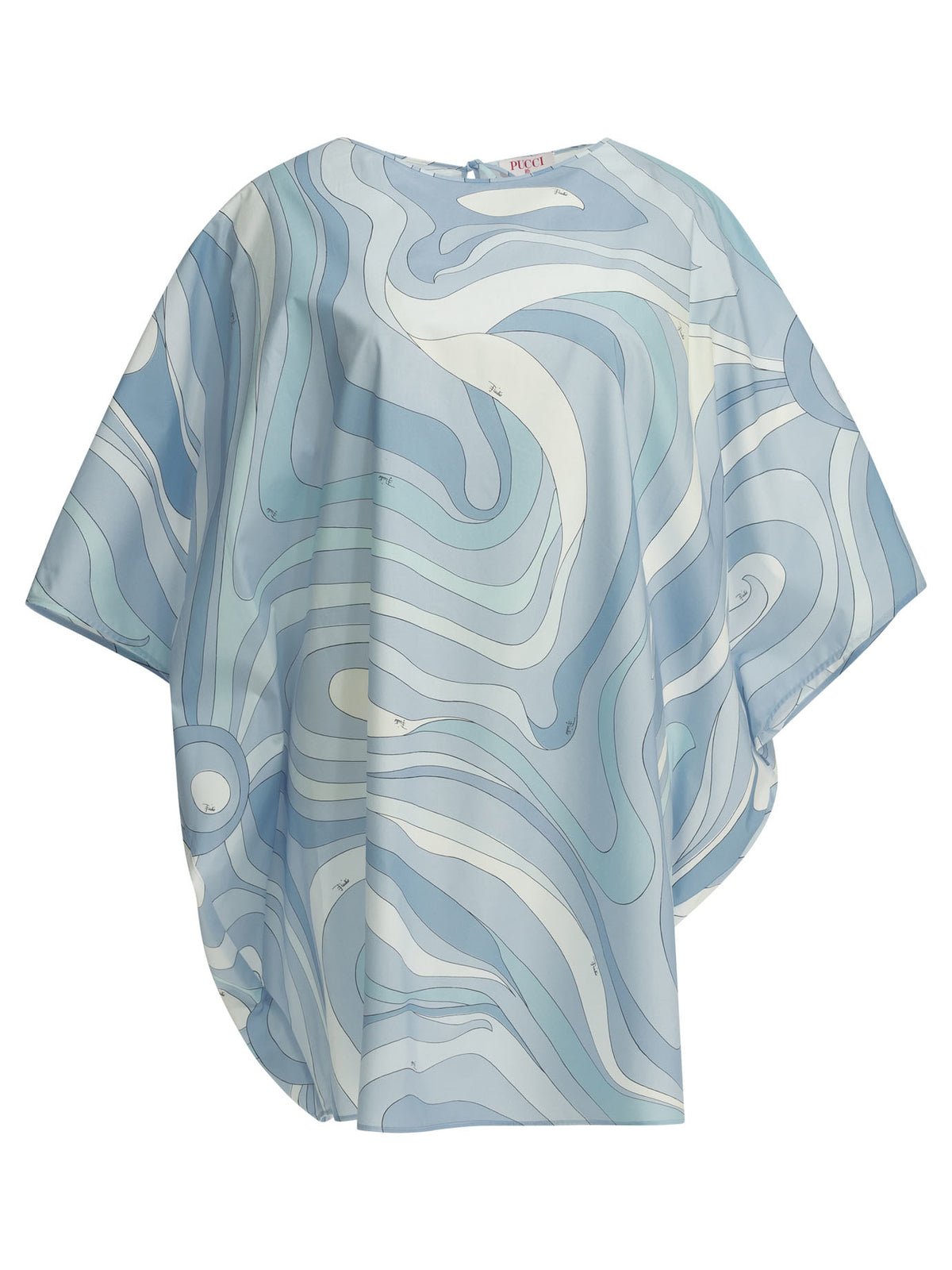 Pucci "Marmo" Short caftan dress - Light Blue