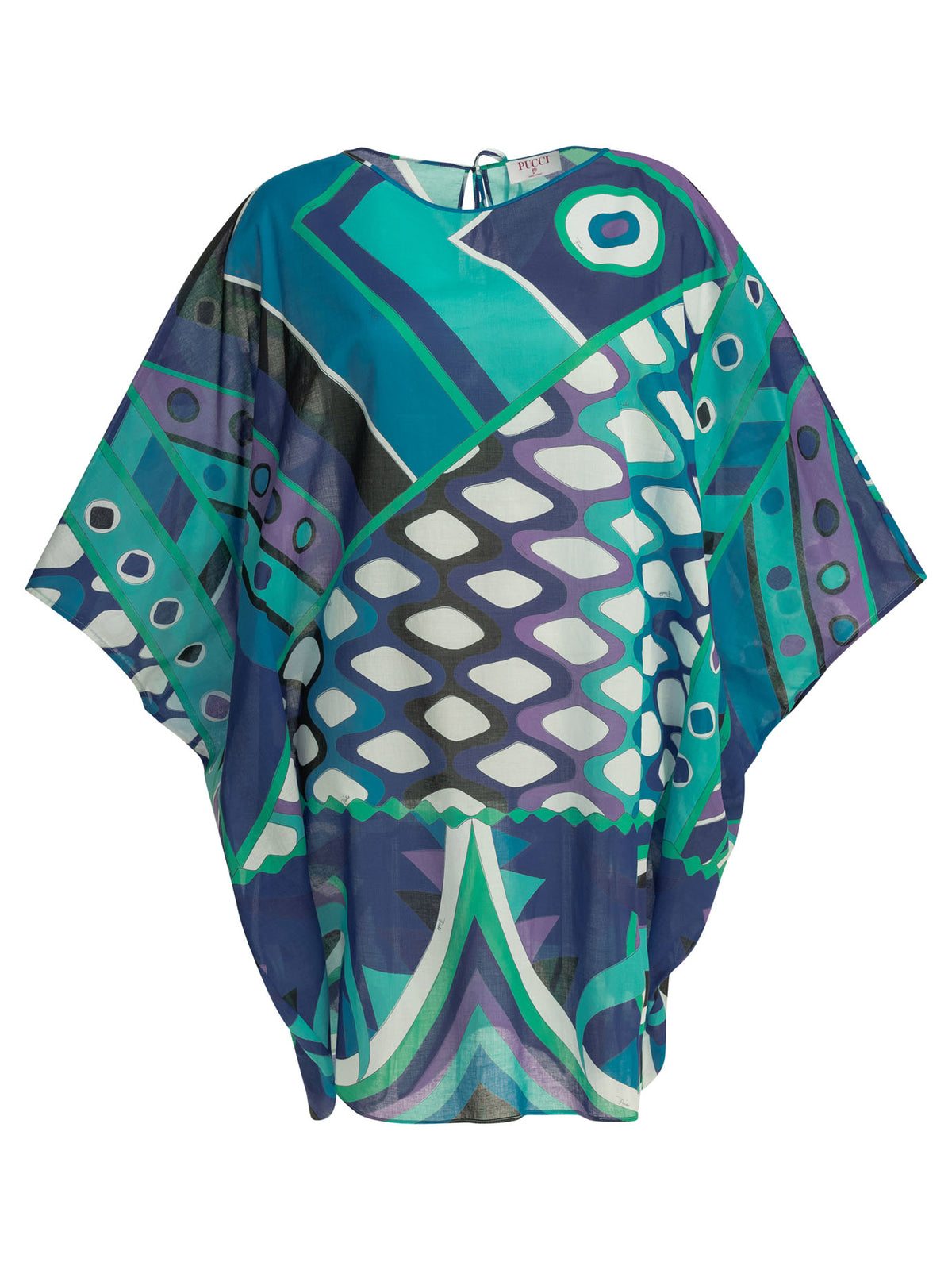 Pucci "Vivara" Short caftan dress - Blue
