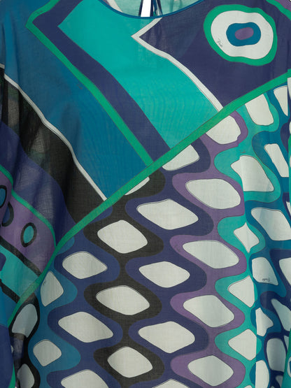 Pucci "Vivara" Short caftan dress - Blue