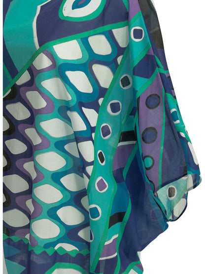 Pucci "Vivara" Short caftan dress - Blue