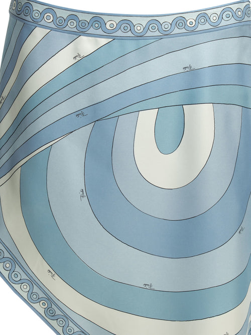 Pucci "Iride" Asymmetrical miniskirt - Light Blue