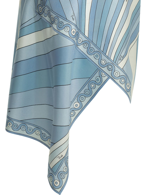 Pucci "Iride" Asymmetrical miniskirt - Light Blue