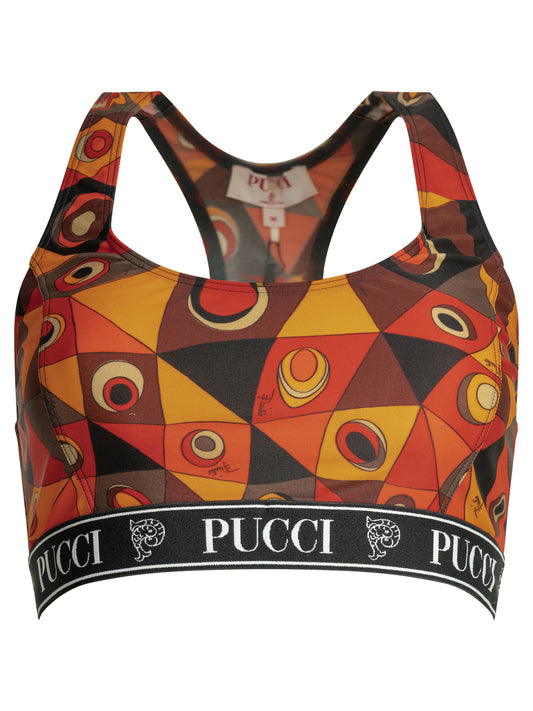 Pucci "Occhi" Top bra - Orange