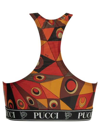 Pucci "Occhi" Top bra - Orange